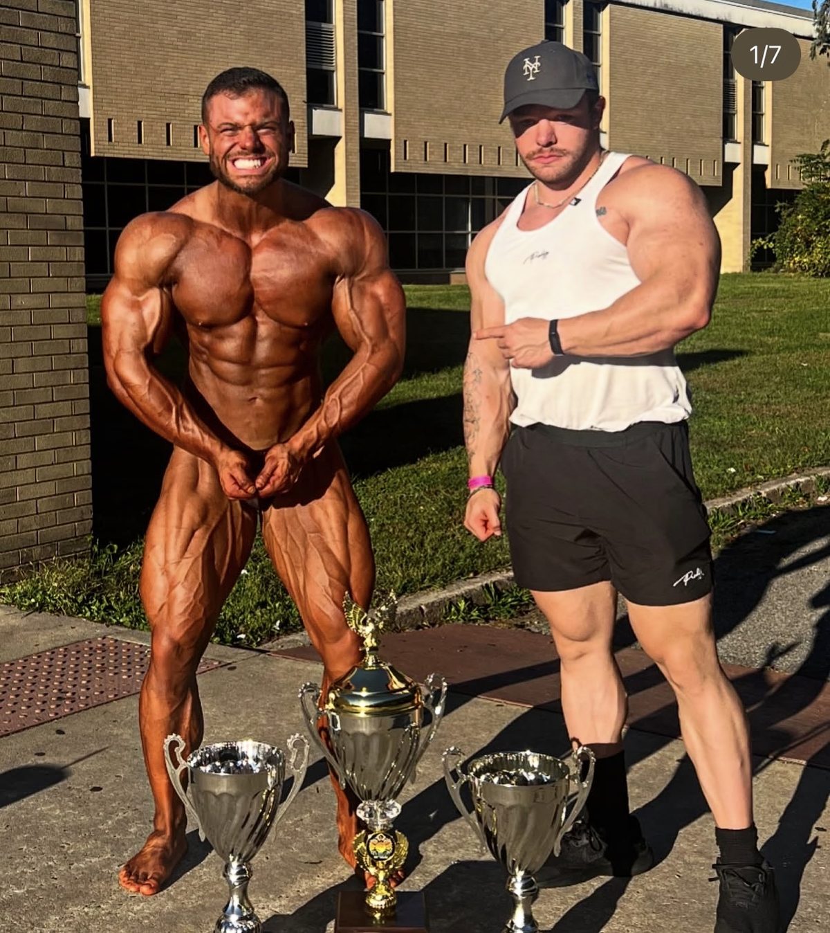 MVP athlete with competition trophies